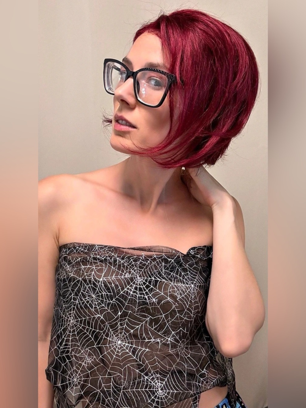 Red Bob Wig Like New